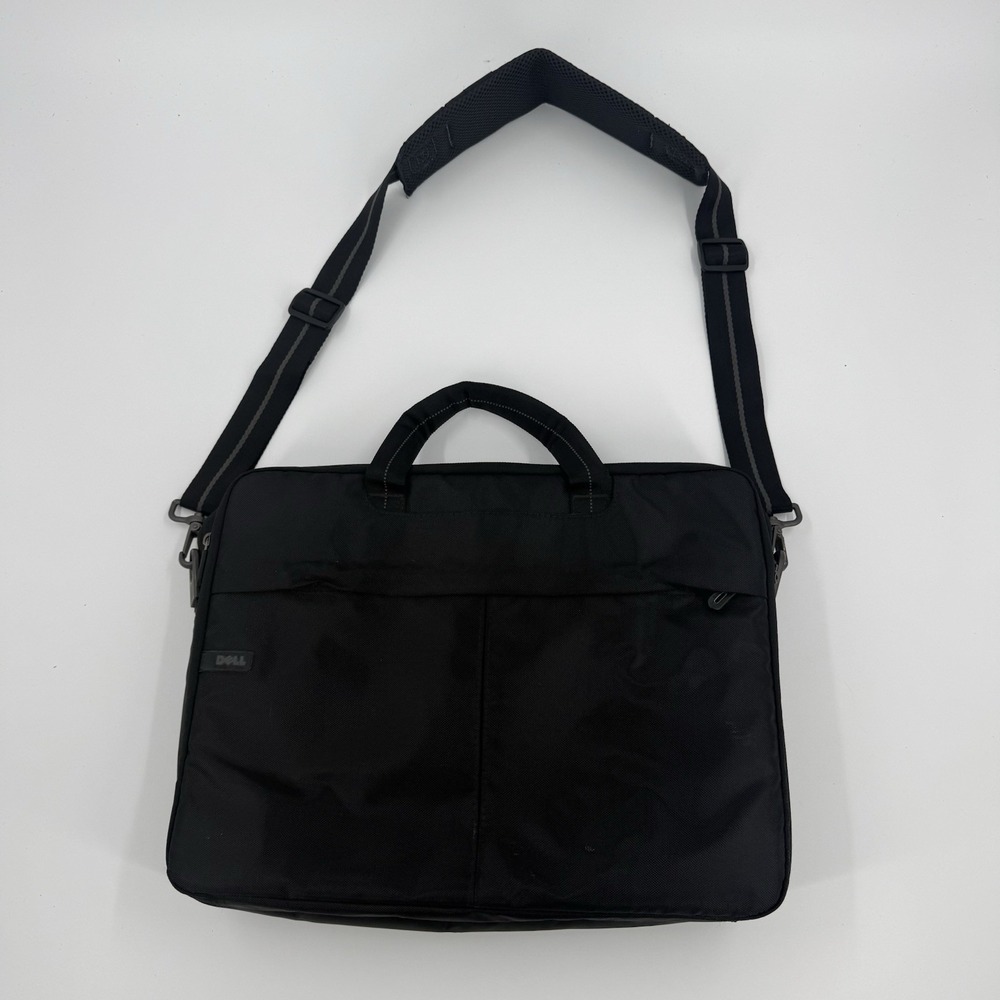 Dell 17 Inch Laptop Briefcase Black Padded Case Shoulder Strap